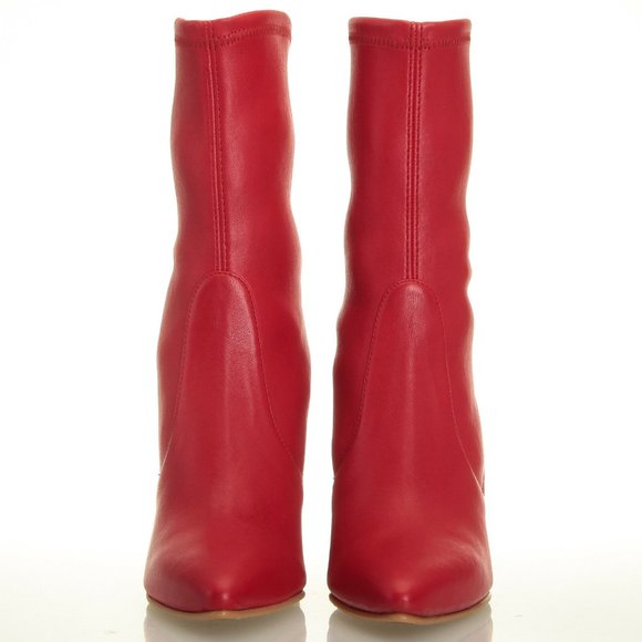 Stuart Weitzman Red Clinger Stretch Booties - Picture 6 of 6